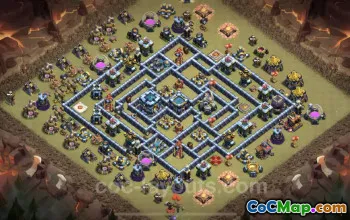Top TH13 War Base: Anti 3 Stars, Legend League Link #21327