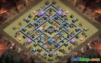 Top TH13 War Base Copy - Anti 3 Stars & Links for CWL #25895