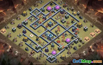 Top TH13 War Base Copy with Link - Anti Everything Defense #25768