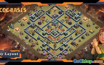 Лучший макет военной базы TH13 — Анти 2 звезды | Столкновение кланов #18186