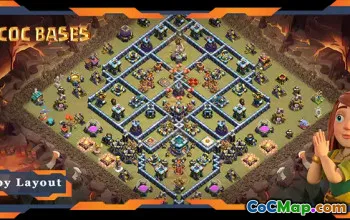 Top TH13 War Base Layouts with Links & Defenses - COC #20723