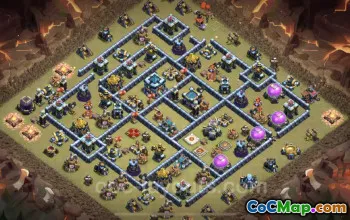 Top TH13 War Base Link: Anti Air & Electro Dragon Defense #25785