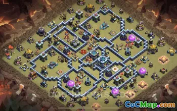 Top TH13 War Base Link - Anti Everything Defense - COC #25957