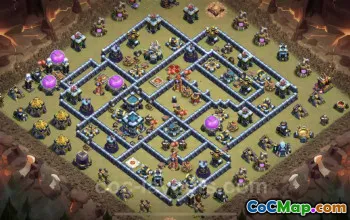 Top TH13 War Base Link - Anti Everything Defense Design #21127