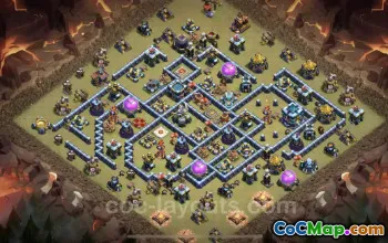 Top TH13 War Base with Link - Anti Everything Defense #25913