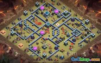 Top TH13 War Base with Link - Clash of Clans Defense #21386