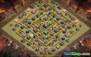 Nejlepší TH14 Anti 2-Star War Base 2024 – CWL Base Link #17739