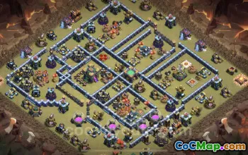 Top TH14 Anti 3 Stars War Base | Clash of Clans #26123