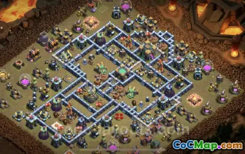 Top TH14 Anti 3 Stars War Base - Ultimate Defense Link #26142