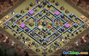 Top TH14 Anti 3 Stars War Base with Link - Clash of Clans #21673