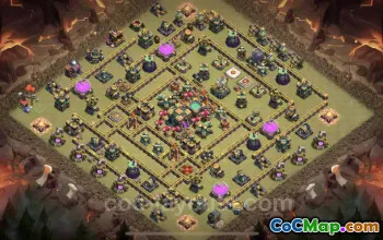 Top TH14 Anti 3 Stars War Base with Link - Clash of Clans #21763