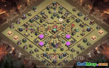 Top TH14 Anti 3 Stars War Base with Link - Clash of Clans #25998