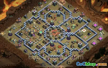 Top TH14 Anti 3 Stars War Base with Link - Clash of Clans #26001
