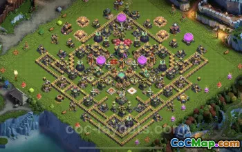 Top TH14 Base Copy - Anti Dragon & Air Defense Strategy #26035