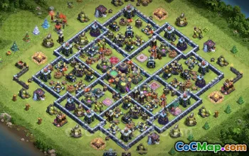 Top TH14 Hybrid Base - Anti Loot Defense for Clash of Clans #26065