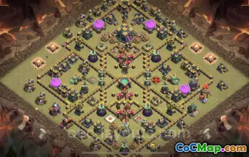 Top TH14 War Base: Anti-Everything Hybrid with Link #26083