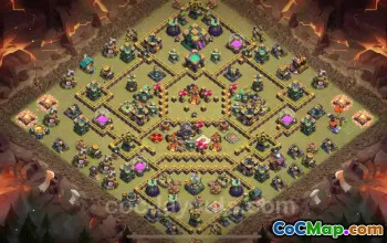Top TH14 War Base - Anti Everything with Link - Clash of Clans #26040