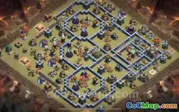 Top TH14 War Base Copy - Anti Everything Defense Strategy #21833
