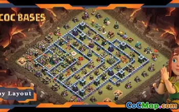 أعلى تخطيط قاعدة الحرب TH14 - مكافحة 3 نجوم | كلاش اوف كلانس #18199