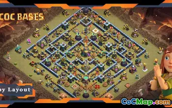 Top TH14 War Base Link - Anti 2 Star Layout for COC #22456