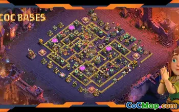 Top TH14 War Base with Anti 2 Star & Air Defense #57496