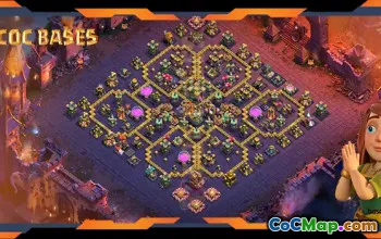 Top TH14 War Base with Anti-AirElectro #57492