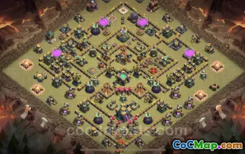Top TH14 War Base with Link: Anti Air & Electro Dragon #26015