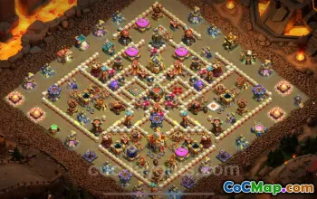 Top TH16 Anti 3 Stars War Base with Link - Clash of Clans #22381