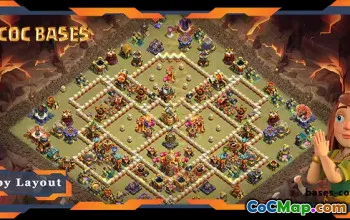 Top TH16 Defence Base with Link & Anti-Everything Layout #57540