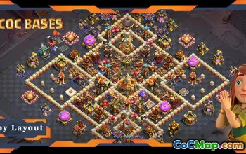 Top Base de guerre TH16: Anti 2 étoiles, disposition Electro Dragon #18262