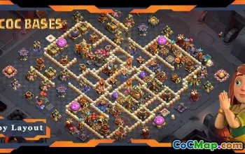 Base de guerre supérieure TH16 : disposition et lien anti-3 étoiles - Clash of Clans #18254