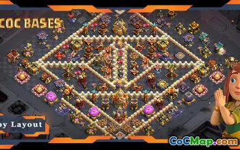 लिंक और रक्षा युक्तियों के साथ शीर्ष TH16 युद्ध बेस लेआउट - COC #18688