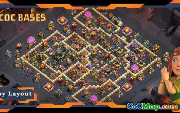 Top TH17 Base for War CWL | Dispoziții anti 2 stele - COC #18581