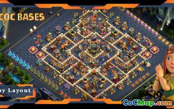 Base TH17 superior: Layout de agricultura link, híbrido e anti 2 estrelas #18318