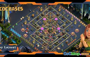 Top TH17 Farming Base with Anti 3-Star Layout #55672