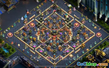 트로피 방어용 최고 TH17 하이브리드 베이스 링크 - 클래시 오브 클랜 2024 #17768