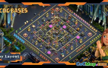 Top TH17 Hybrid Base with Anti-Air Defense #55628