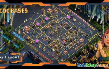 Top TH17 Trophy Base with Defense Layout #55603