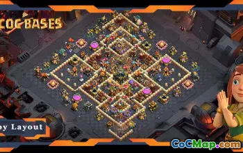 Top TH17 War Base - Anti 2 Stars & Electro Dragon Layout #21331