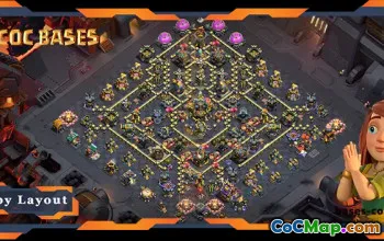 Top TH17 War Base Defense Layout with Link #55598
