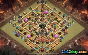 Nejlepší válečná základna TH17: Ice Golems & Dragon Rider Setup #18515