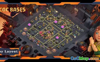 Top TH17 War Base Layout with Link #55724