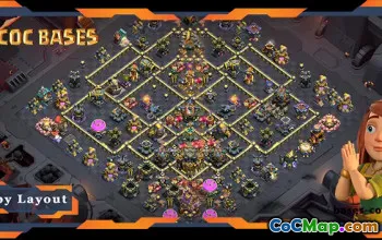 Top TH17 War Base with Anti-2 Star Design #55627