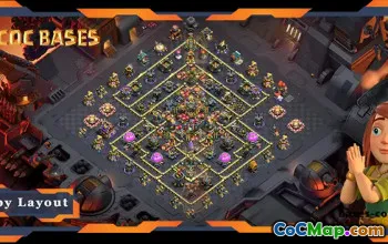 Top TH17 War Base with Anti 2-Star Design #56748