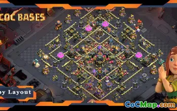 Top TH17 War Base with Anti 3-Star Layout #56745