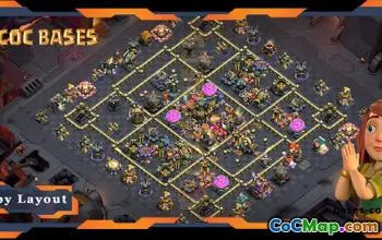 Top TH17 War Base with Anti-Air & Hybrid Layout #55540