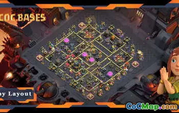 Top TH17 War Base with Hybrid Defense Layout #56768