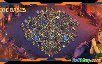 Top TH18 Base with Anti-Air & CWL Defense #55492