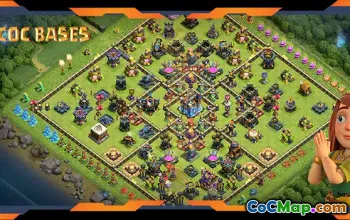 Top TH18 Farming Base with Anti 3 Star #55493