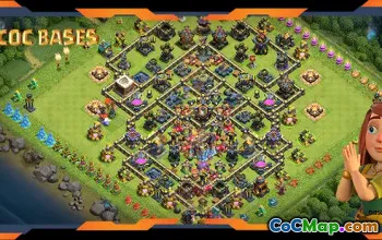 Top TH18 Farming Base with Anti 3-Star Layout #55496